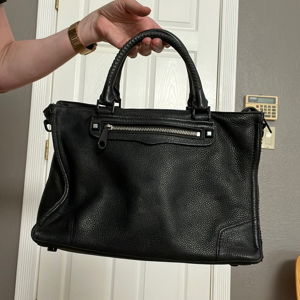 Rebecca Minkoff black leather bag